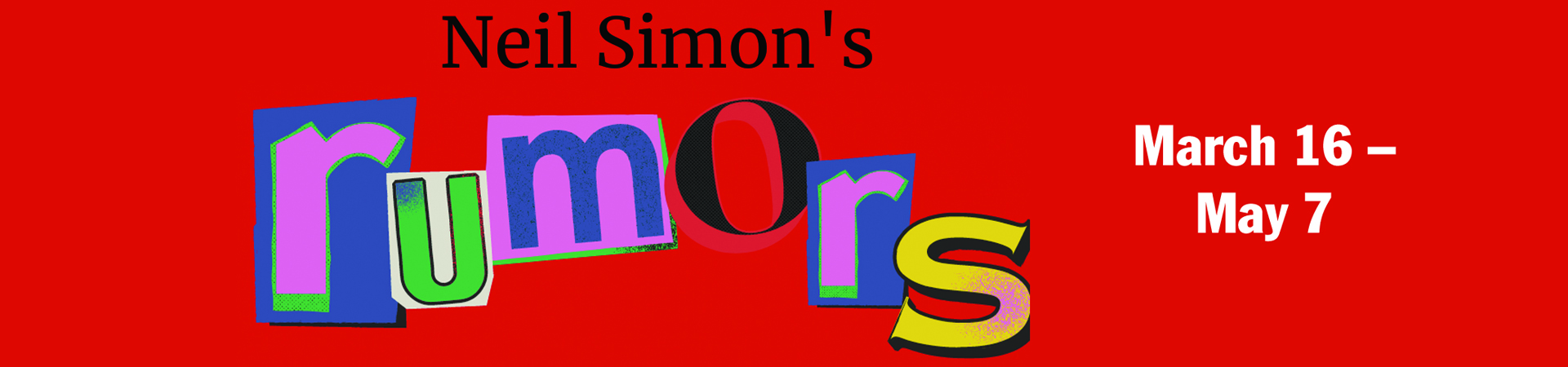 Logo for the Neil Simon comedy, Rumors
